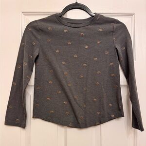 Juicy Couture Soft Grey Long Sleeve Tee Size 7/8 Girls